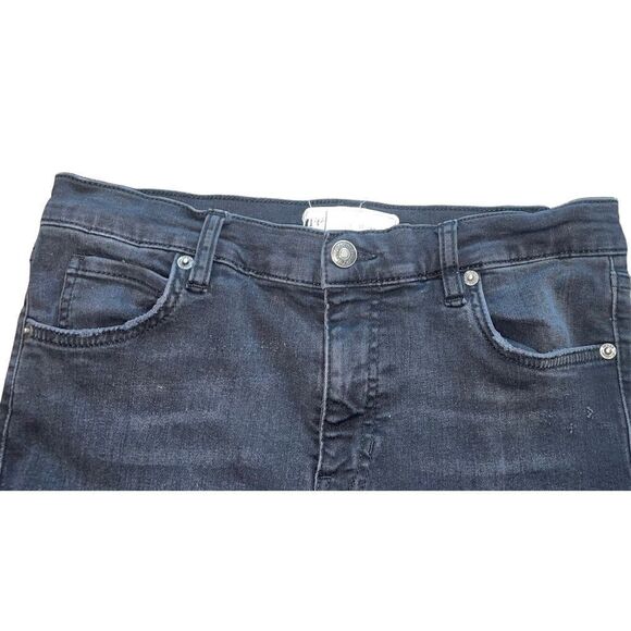 Free People Faded Black Distressed Skinny Jean - Picture 6 of 15